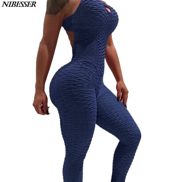 Slim Jumpsuit Fitness Tracksuit - TheWellBeing4All