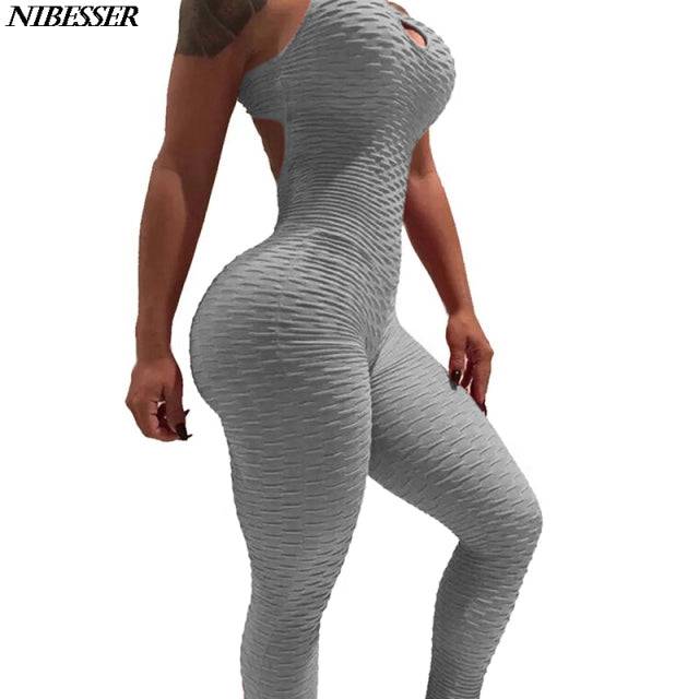 Slim Jumpsuit Fitness Tracksuit - TheWellBeing4All