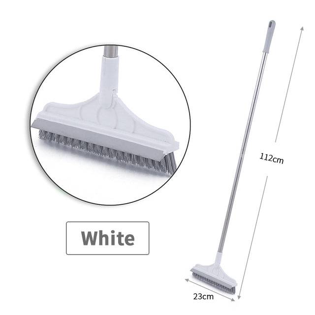 Floor Scrub Brush 2 In 1 Cleaning Brush Long Handle Removable Wiper - TheWellBeing4All