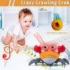 Musical Dancing Baby Crawling Crab Toy - Electric Interactive Toy with LED Lights and Music for Babies