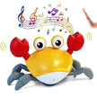 Musical Dancing Baby Crawling Crab Toy - Electric Interactive Toy with LED Lights and Music for Babies