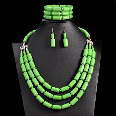 Handmade African Beads Jewelry Set - Colorful Statement Pieces - TheWellBeing4All