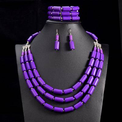Handmade African Beads Jewelry Set - Colorful Statement Pieces - TheWellBeing4All