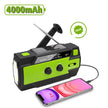 Multifunctional Radio Hand Crank Solar Crank Dynamo Powered AM/FM/WB Weather Radio with 4000 mAh Power Bank - TheWellBeing4All