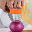 Stainless Steel Onion Needle Fork Vegetable Fruit Slicer Tomato Cutter Cutting Holder - TheWellBeing4All