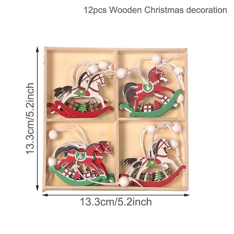 Christmas Gnomes Wooden Pendants Christmas Decorations For Home Xmas Tree Christmas Ornaments Navidad Decor - TheWellBeing4All