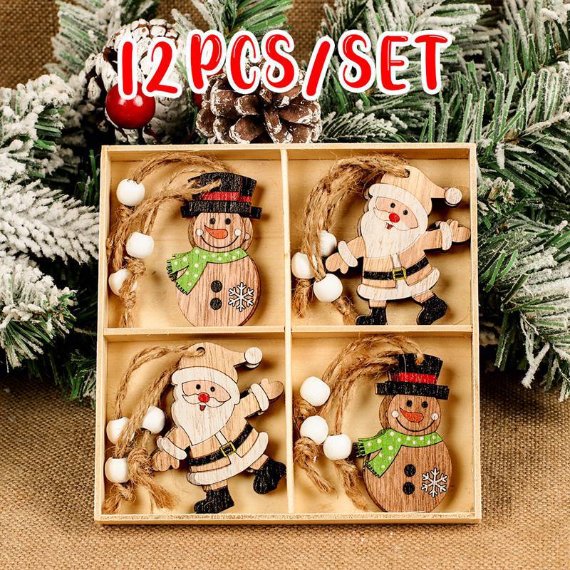 Christmas Gnomes Wooden Pendants Christmas Decorations For Home Xmas Tree Christmas Ornaments Navidad Decor - TheWellBeing4All