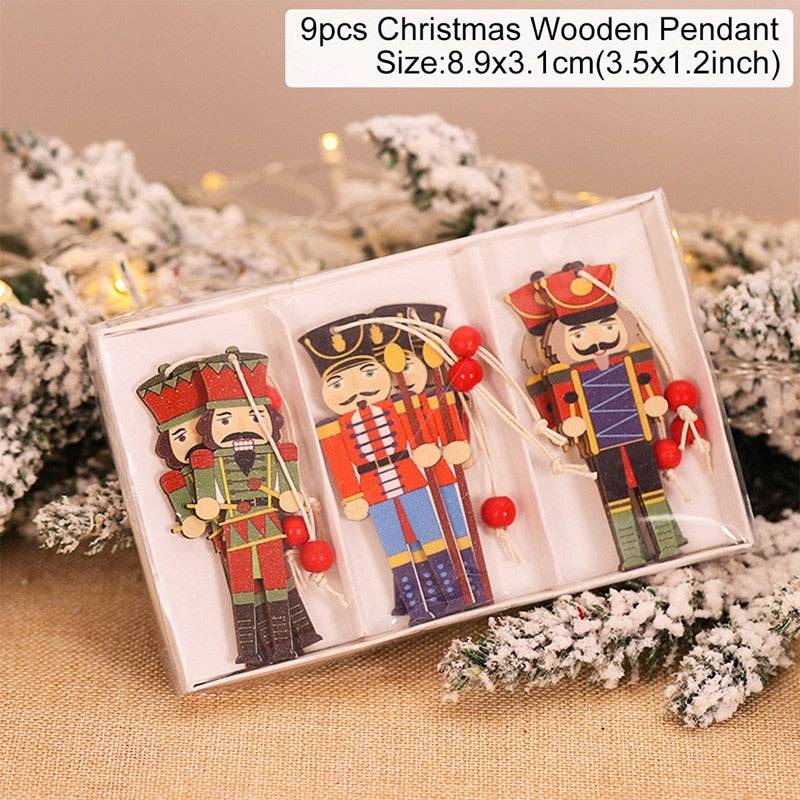 Christmas Gnomes Wooden Pendants Christmas Decorations For Home Xmas Tree Christmas Ornaments Navidad Decor - TheWellBeing4All