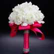 Foam flowers Rose Bridal White Satin Romantic Wedding  bouquet - TheWellBeing4All