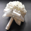 Foam flowers Rose Bridal White Satin Romantic Wedding  bouquet - TheWellBeing4All