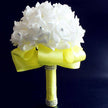 Foam flowers Rose Bridal White Satin Romantic Wedding  bouquet - TheWellBeing4All