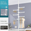 Floor-Standing Clothes Hanger Home Floor Bedroom Punch-Free Telescopic Rod Balcony Window Drying Clothes Rack - TheWellBeing4All