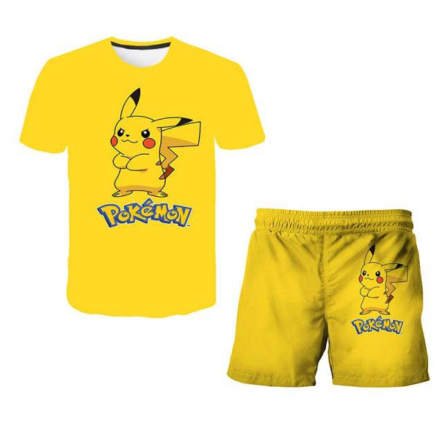 T Shirt Set 3 9-14 Years Old Anime Pokemon - TheWellBeing4All