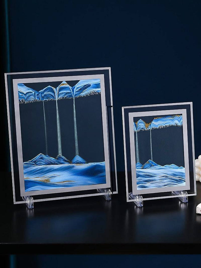 Glass Sands cape Hourglass Moving Sand 3D Art - TheWellBeing4All