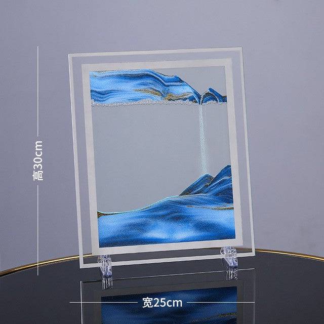 Glass Sands cape Hourglass Moving Sand 3D Art - TheWellBeing4All