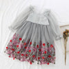 Embroidery Flower Party Dresses for Girls; Elegant Dress Kids Princess Costume - TheWellBeing4All