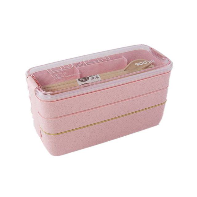 Lunch Box Wheat Straw Dinnerware Food Storage Container - TheWellBeing4All