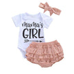 Baby Girl Daddy Princess Romper. Shorts Headwear Summer Outfit Girls Clothes - TheWellBeing4All