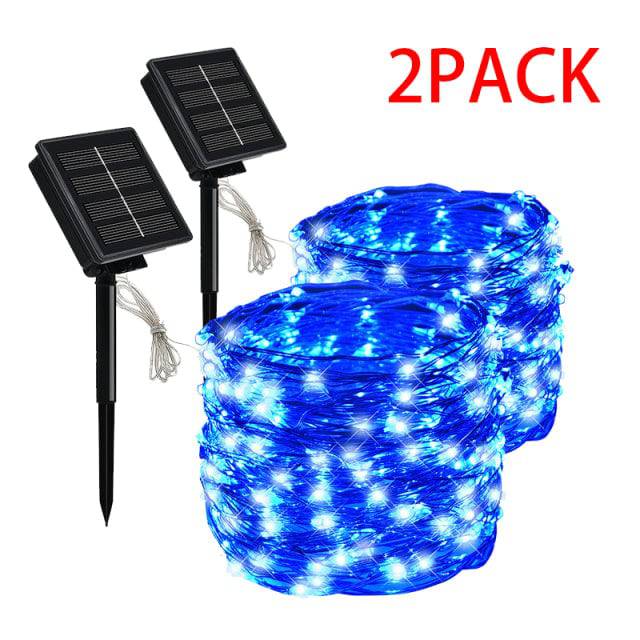 LED Solar Light Outdoor Waterproof Fairy Garland String Lights Christmas Party - TheWellBeing4All