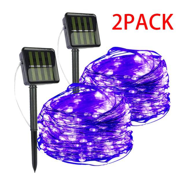 LED Solar Light Outdoor Waterproof Fairy Garland String Lights Christmas Party - TheWellBeing4All