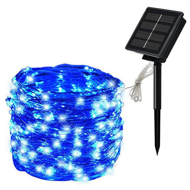 LED Solar Light Outdoor Waterproof Fairy Garland String Lights Christmas Party - TheWellBeing4All