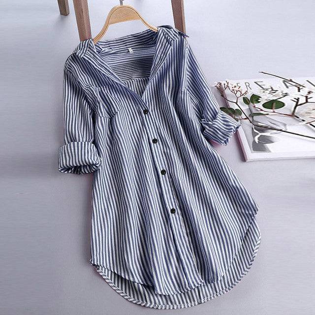 Long Sleeve Stripe Shirt - TheWellBeing4All