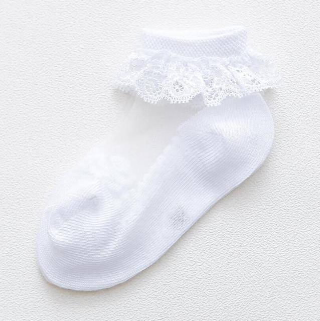 Cute Lace Flower. Newborn Baby Socks Cotton for Baby Girl Socks See Through Anti Slip Socks - TheWellBeing4All