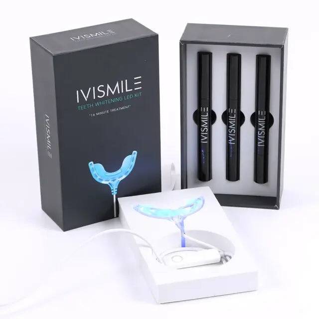 Teeth Whitening Kit With Led Light Tooth Whiterner Gel Set Home Use Oral Care Bleach Remove Dental Stains Tools - TheWellBeing4All