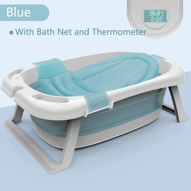 Folding Baby Bath Tub Eco-friendly Smart Bath Bucket Large Bidet Kid - TheWellBeing4All