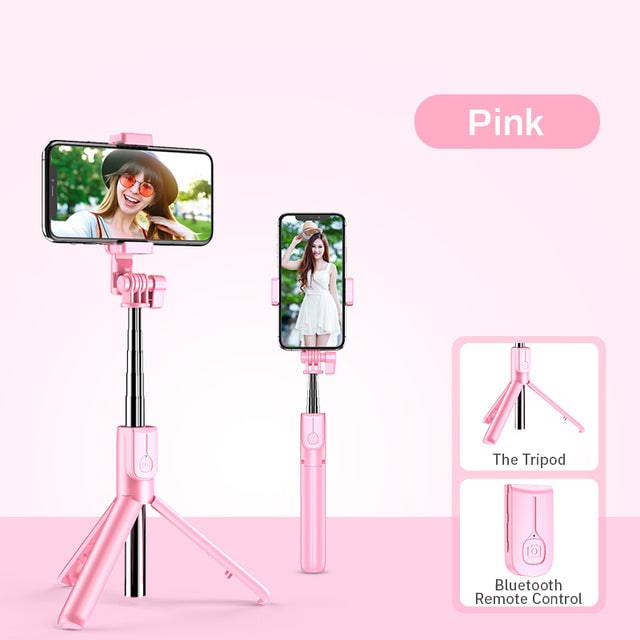 4in1 Wireless Bluetooth-compatible Selfie Stick LED Ring Light Extendable Handheld Monopod Live Tripod - TheWellBeing4All