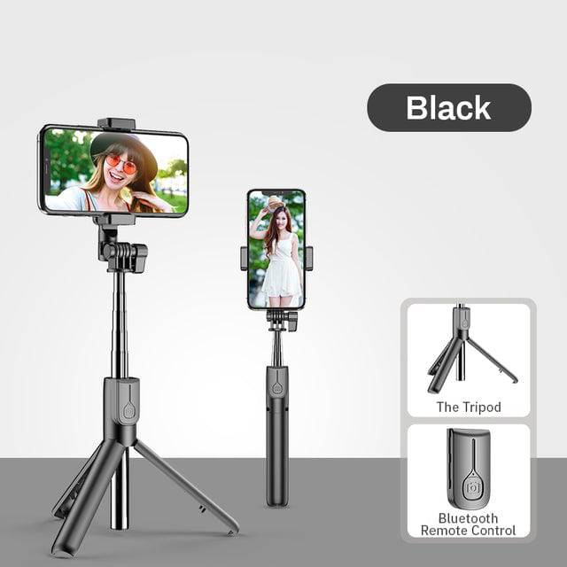 4in1 Wireless Bluetooth-compatible Selfie Stick LED Ring Light Extendable Handheld Monopod Live Tripod - TheWellBeing4All