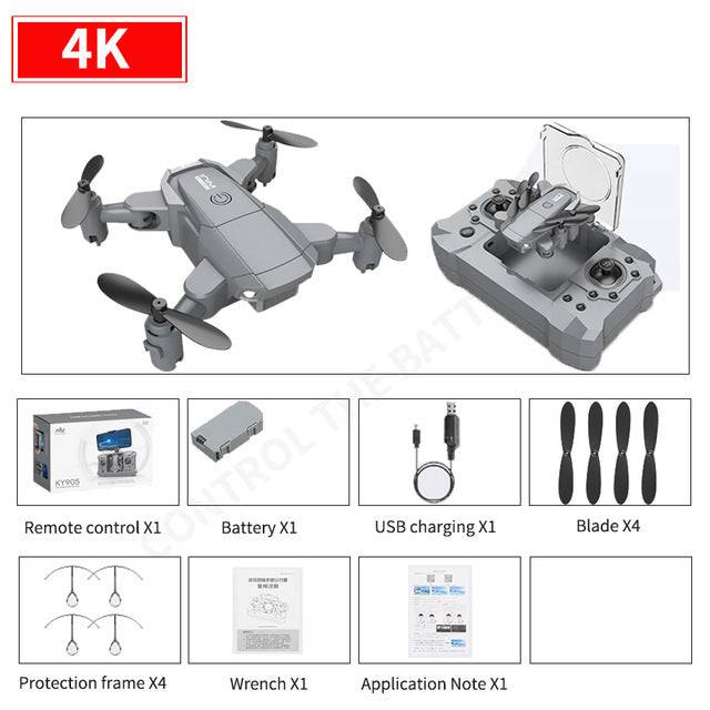 4K HD  professional drone camera, GPS WIFI FPV vision foldable rc quad copter - TheWellBeing4All