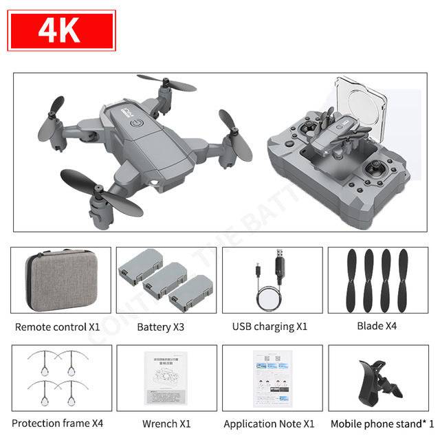 4K HD  professional drone camera, GPS WIFI FPV vision foldable rc quad copter - TheWellBeing4All