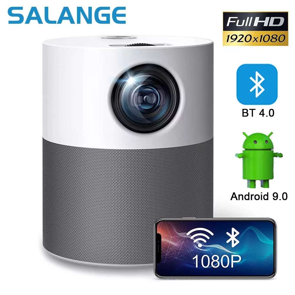 4K Mini Projector Bluetooth Beamer 5000 Lumen Android Projectors Smart Home Theater - TheWellBeing4All