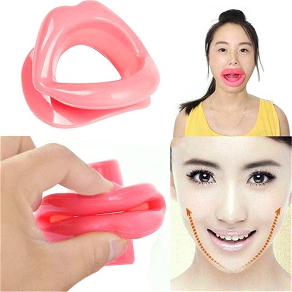 Silicone Rubber Face Slimmer Exercise Mouth Piece Muscle Anti Wrinkle Lip Trainer Mouth Massager Exerciser Mouthpiece Face Care - TheWellBeing4All