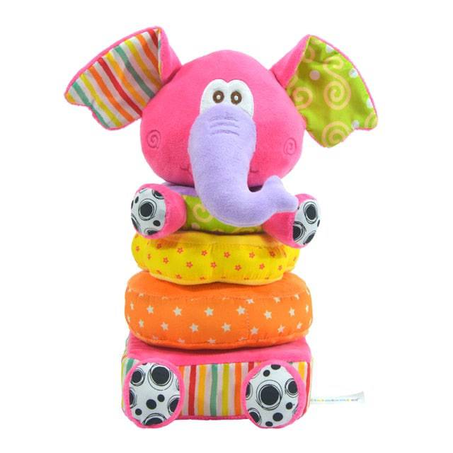 Baby Toys Soft Plush Mobile Rattles Toys Elephant Stacking - TheWellBeing4All