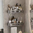 Taupe Bathroom Shelves Corner Shelf Wall Mounted - TheWellBeing4All