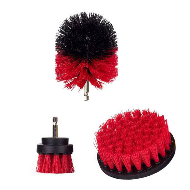 Electric Drill Cleaning Brush Head Kit All Purpose Power Kitchen Scrubber Bathroom Tub Carpet Glass Car Tires Round Nylon Brush - TheWellBeing4All