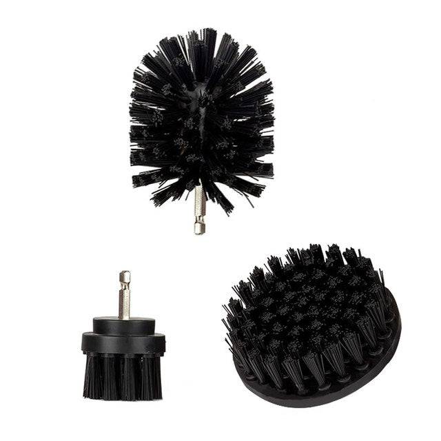 Electric Drill Cleaning Brush Head Kit All Purpose Power Kitchen Scrubber Bathroom Tub Carpet Glass Car Tires Round Nylon Brush - TheWellBeing4All