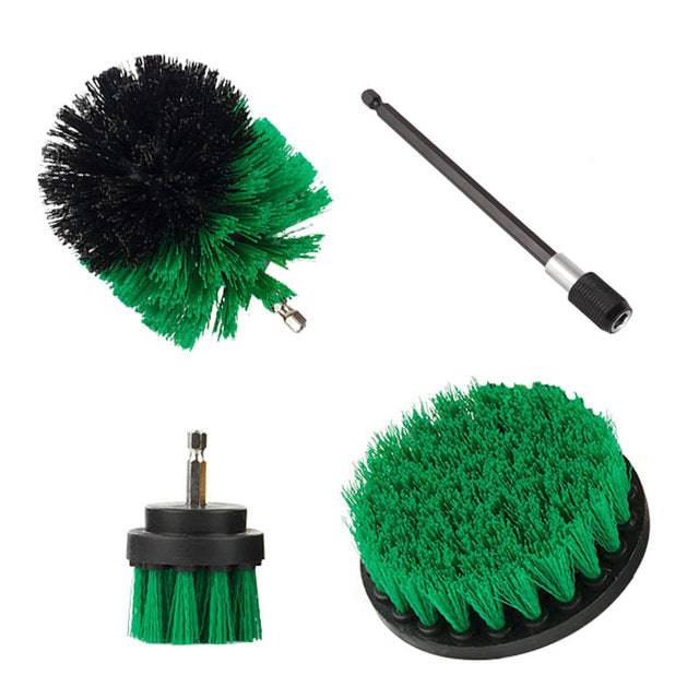 Electric Drill Cleaning Brush Head Kit All Purpose Power Kitchen Scrubber Bathroom Tub Carpet Glass Car Tires Round Nylon Brush - TheWellBeing4All