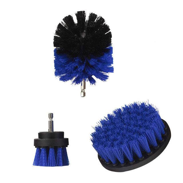 Electric Drill Cleaning Brush Head Kit All Purpose Power Kitchen Scrubber Bathroom Tub Carpet Glass Car Tires Round Nylon Brush - TheWellBeing4All