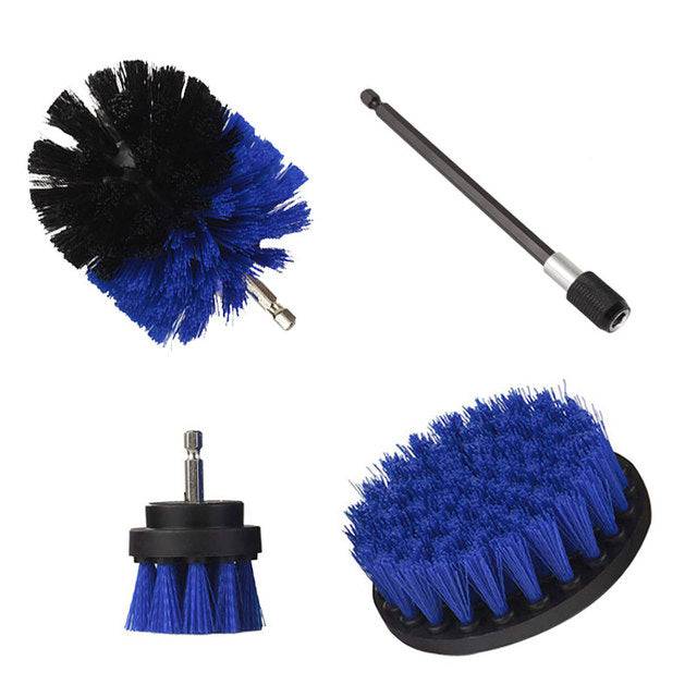 Electric Drill Cleaning Brush Head Kit All Purpose Power Kitchen Scrubber Bathroom Tub Carpet Glass Car Tires Round Nylon Brush - TheWellBeing4All