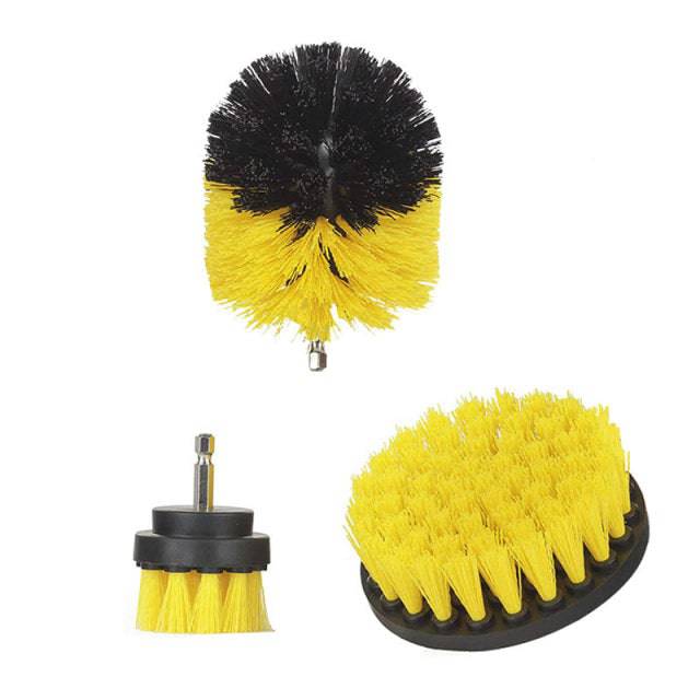 Electric Drill Cleaning Brush Head Kit All Purpose Power Kitchen Scrubber Bathroom Tub Carpet Glass Car Tires Round Nylon Brush - TheWellBeing4All