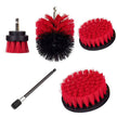 Electric Drill Cleaning Brush Head Kit All Purpose Power Kitchen Scrubber Bathroom Tub Carpet Glass Car Tires Round Nylon Brush - TheWellBeing4All