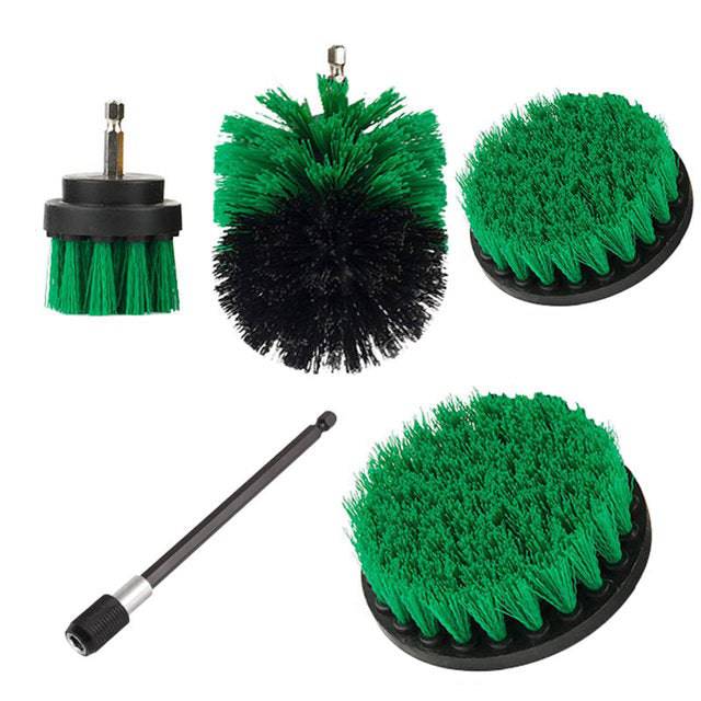 Electric Drill Cleaning Brush Head Kit All Purpose Power Kitchen Scrubber Bathroom Tub Carpet Glass Car Tires Round Nylon Brush - TheWellBeing4All