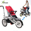 Mother child bicycle stroller children folding three Wheels trolley - TheWellBeing4All