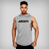 Bodybuilding Hooded Sleeveless Shirt Fitness Tank Top Muscle Vest Cotton Gym Tank - TheWellBeing4All