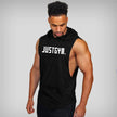 Bodybuilding Hooded Sleeveless Shirt Fitness Tank Top Muscle Vest Cotton Gym Tank - TheWellBeing4All