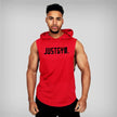 Bodybuilding Hooded Sleeveless Shirt Fitness Tank Top Muscle Vest Cotton Gym Tank - TheWellBeing4All