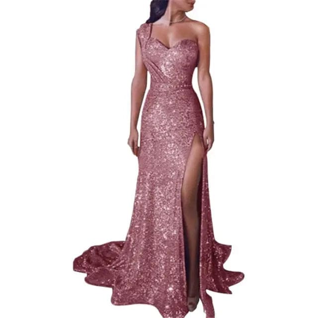 Elegant Abendkleider Long Evening Dresses Sexy One Shoulder Sleeveless Robe De Soiree Ever Pretty Formal Party Dress Prom Gowns - TheWellBeing4All